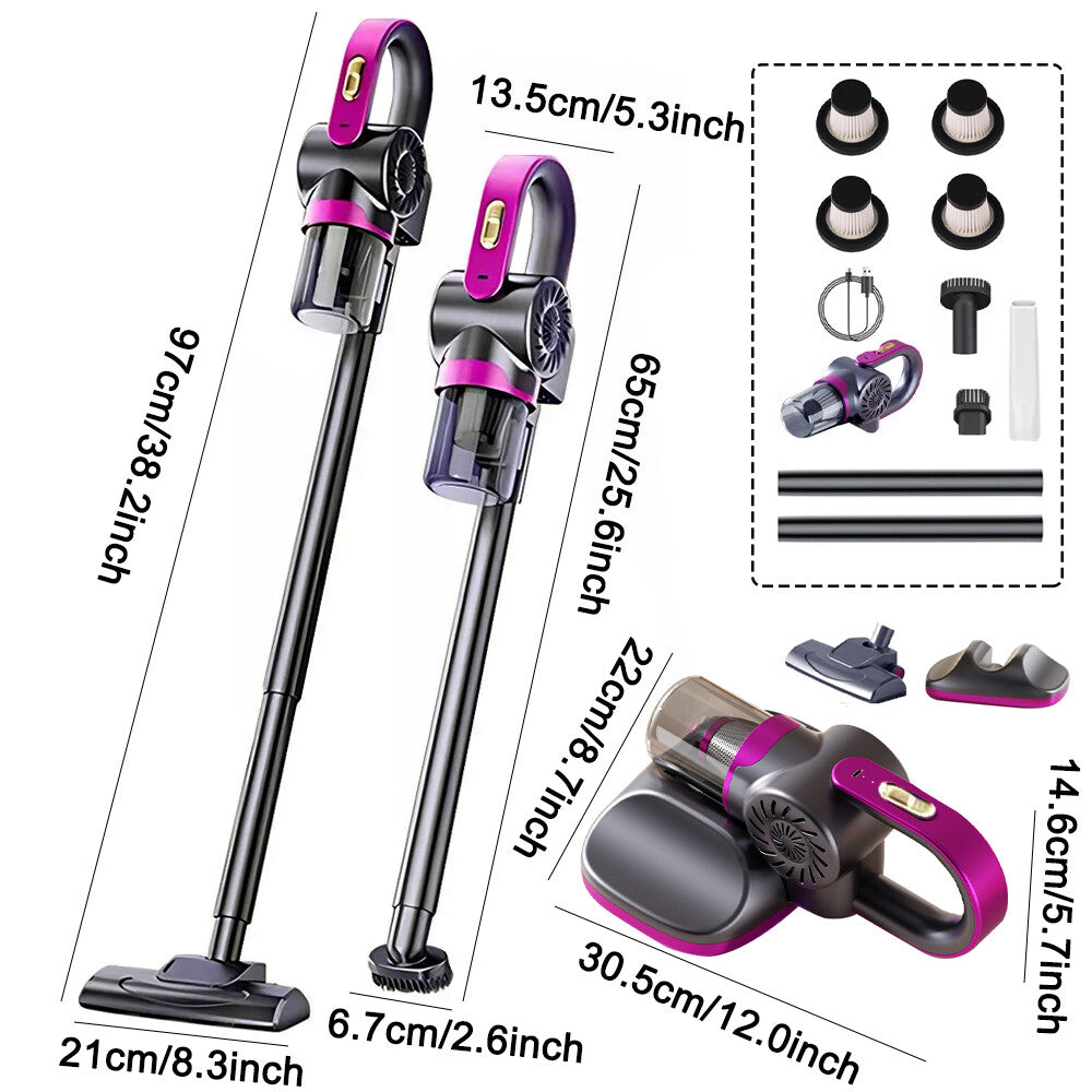 4 In 1 Stick Handheld Vacuum Cordless Vacuum Cleaner For Carpet Floor Pet Hair